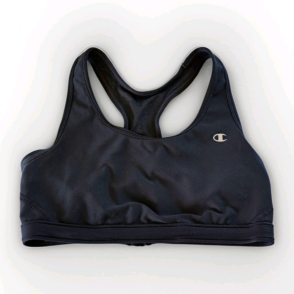 Champion Women's Sports Bra M Racerback Wireless Medium Support Dark Gray